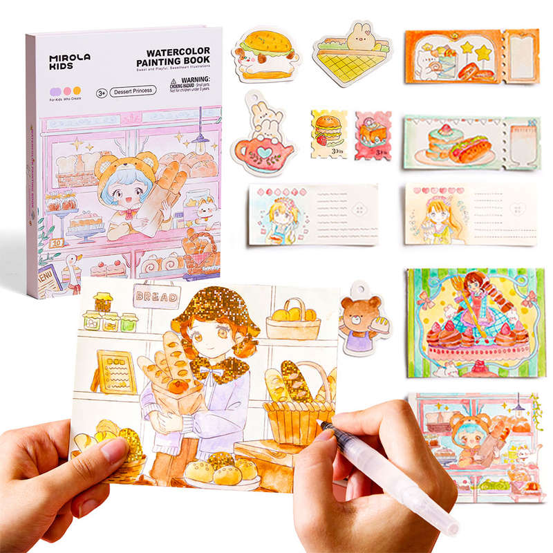 Jar Meló - Watercolor Painting Book - Dessert Princess