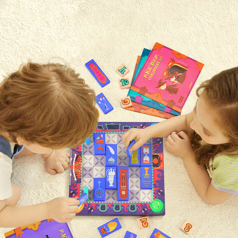 Mideer - 6 In 1 Magnetic Boardgame - Challenge The Magic House