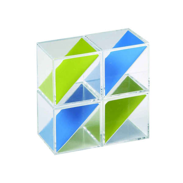 Create By Greenbean - Clear Diagonal Rainbow Cube Set