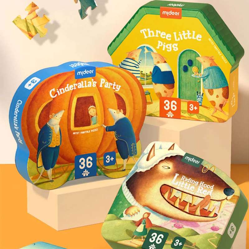 Mideer - Artist's Fairy Tale 36 Piece Puzzle Three Little Pigs