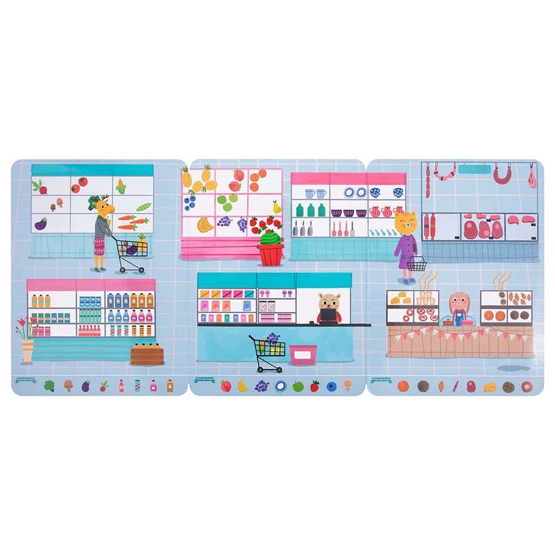 TookyToy - Silicone Sticker Book - Animal Market