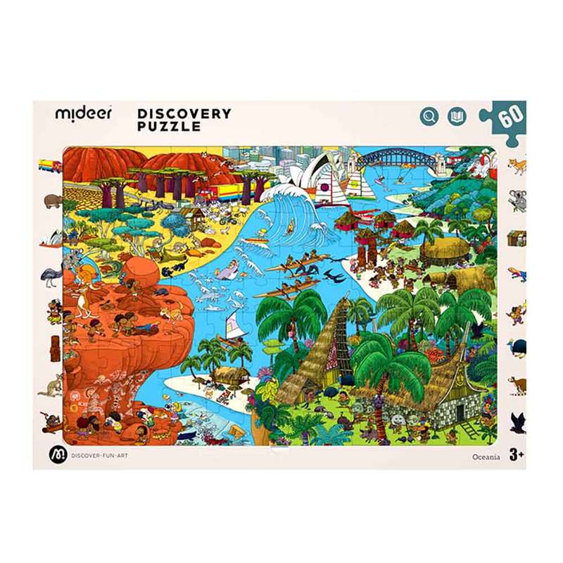 Mideer - Big World Small World Australia-Themed Discovery Puzzle: 60 Pieces