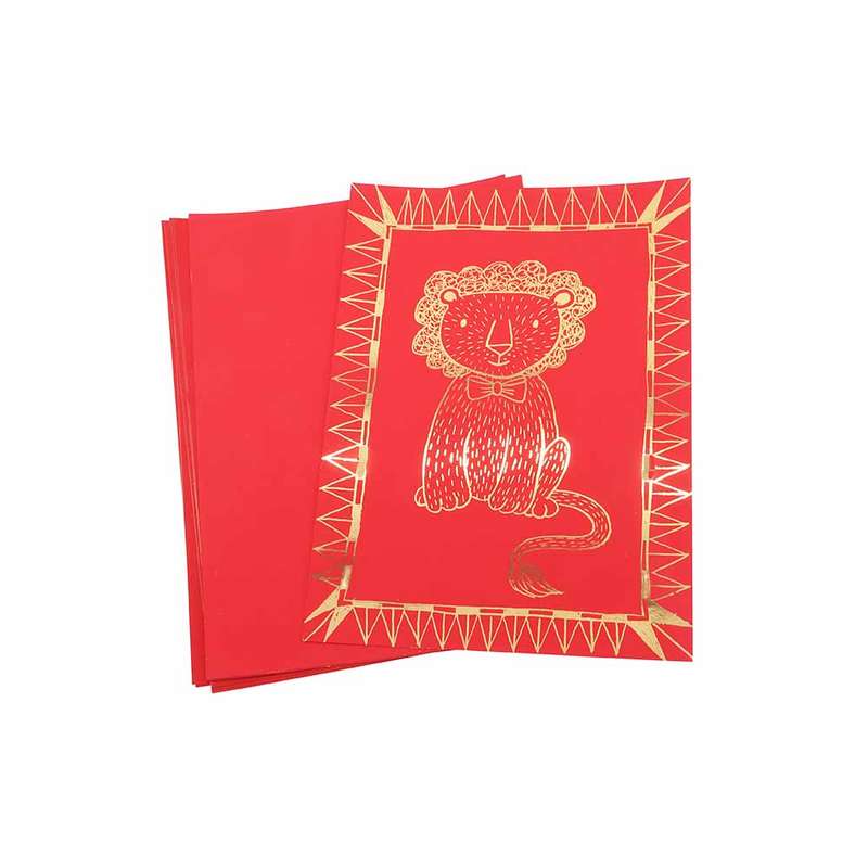 Anthony Peters - Red Scratch Art Sheets: 10 Pieces