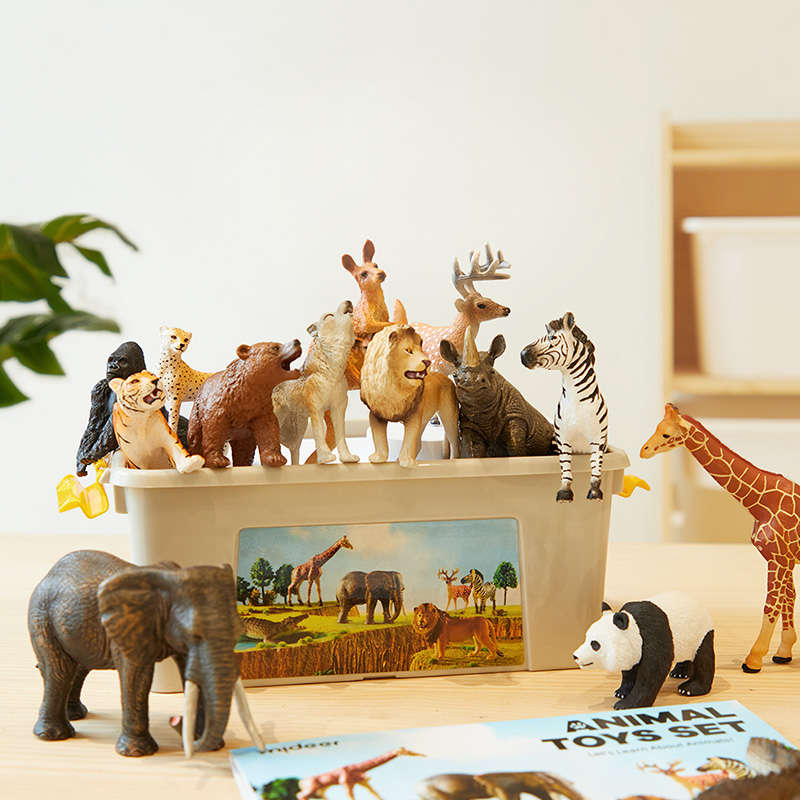 Mideer - Wild Animal Playset - 15 Pieces