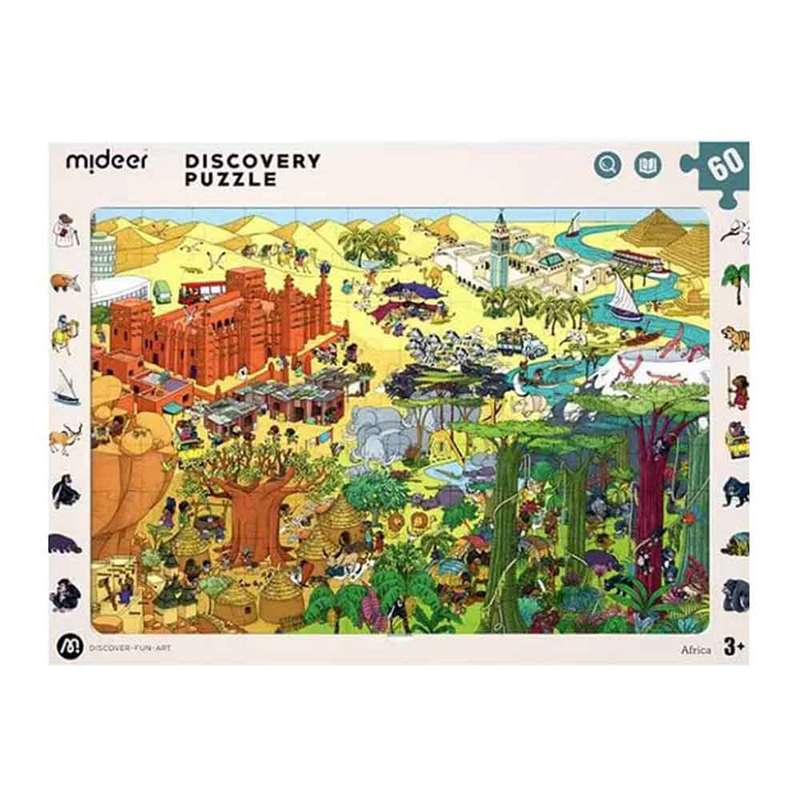 Mideer - Big World Small World Egypt-Themed Discovery Puzzle: 60 Pieces