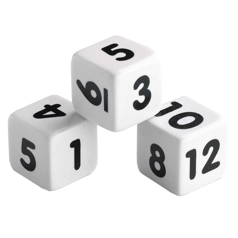 EDX Education - Dice - Number 1-12 - 18mm - 12pcs Polybag