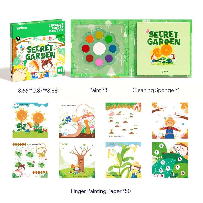 Mideer - Creative Finger Paint Kit - Secret Garden