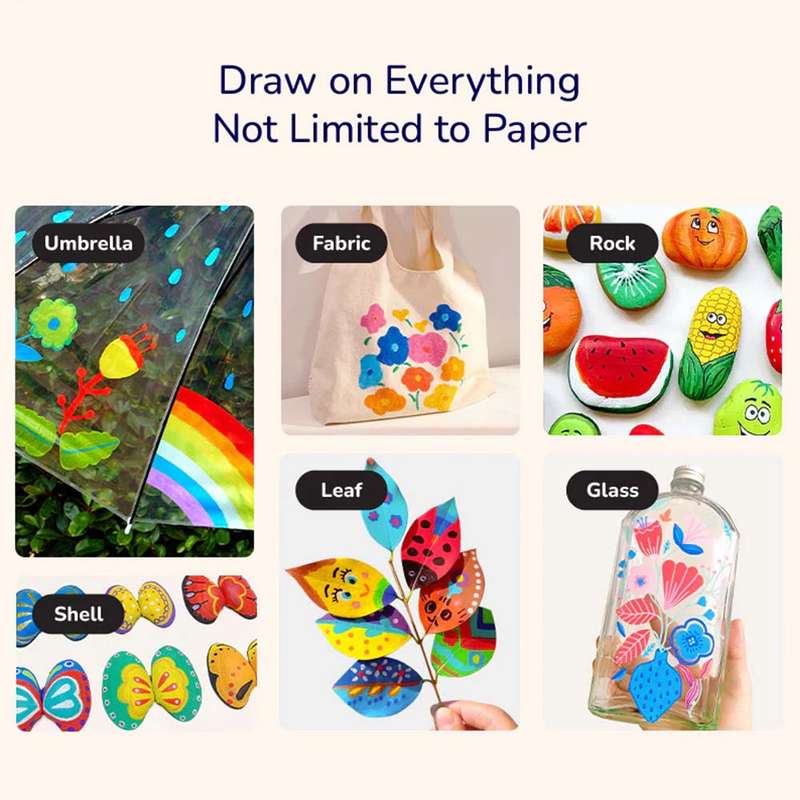 Mideer - Acrylic Markers - Ultra - Soft Nib - 12 Colours