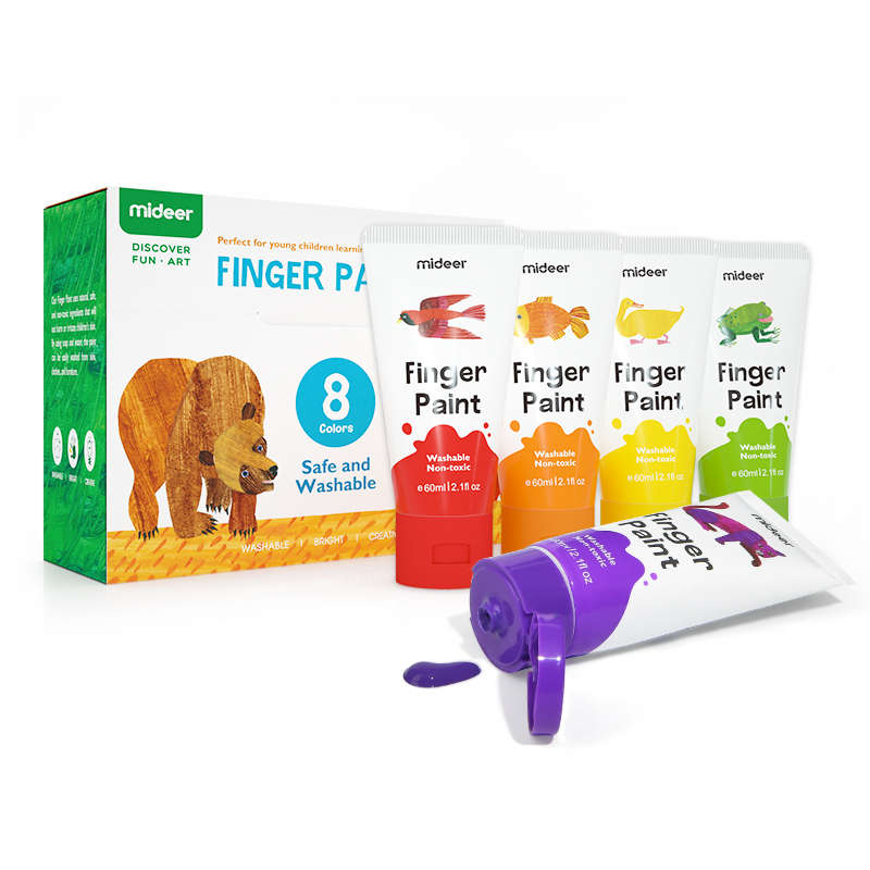 Mideer - Finger Paint Tube Set - 8 Colours