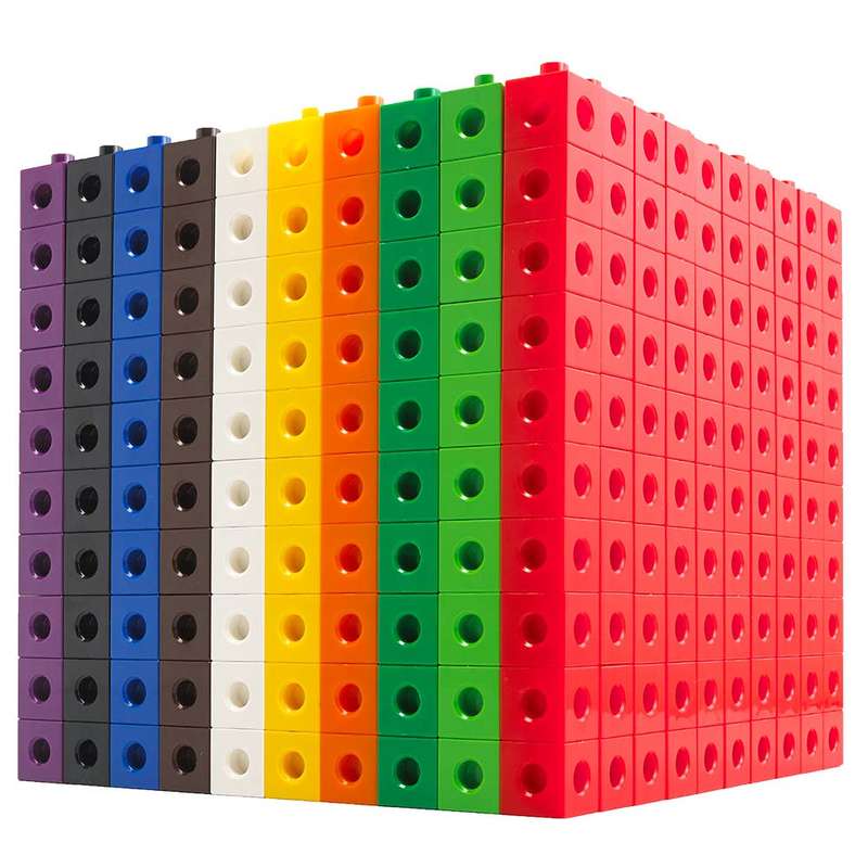 EDX Education - Linking Cubes - 2cm - 10 Colours - 1000pcs Polybag