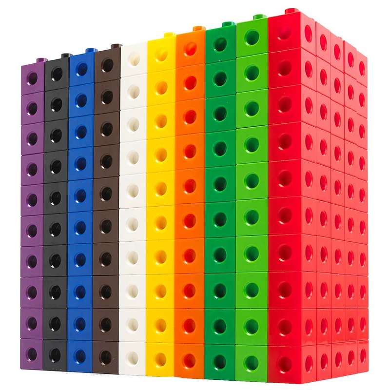EDX Education - Linking Cubes - 2cm - 10 Colours - 500pcs Polybag