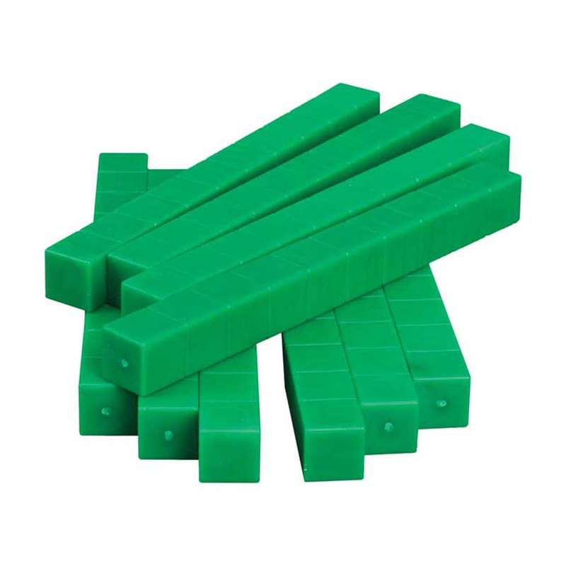 EDX Education - Base Ten - Plastic - Green Rods - 50pcs Polybag