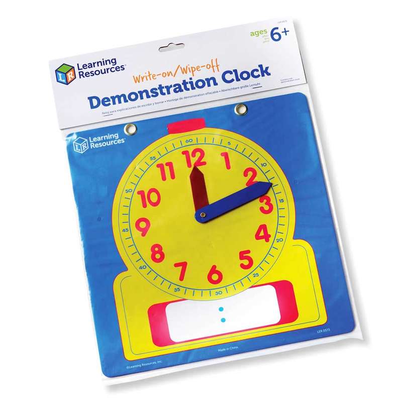 Learning Resources - Demonstration Clock Write - on Wipe - Off