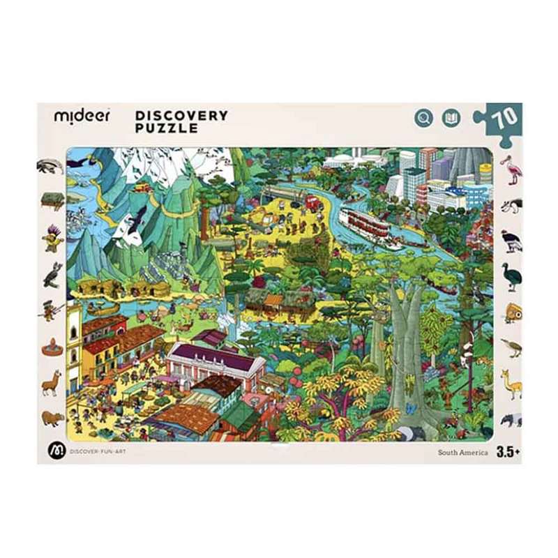 Mideer - Big World Small World Amazon-Themed Discovery Puzzle: 70 Pieces