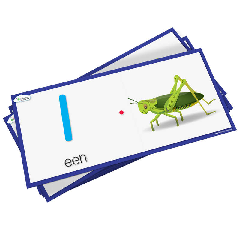 Greenbean Mathematics - Frieze Cards Afrikaans