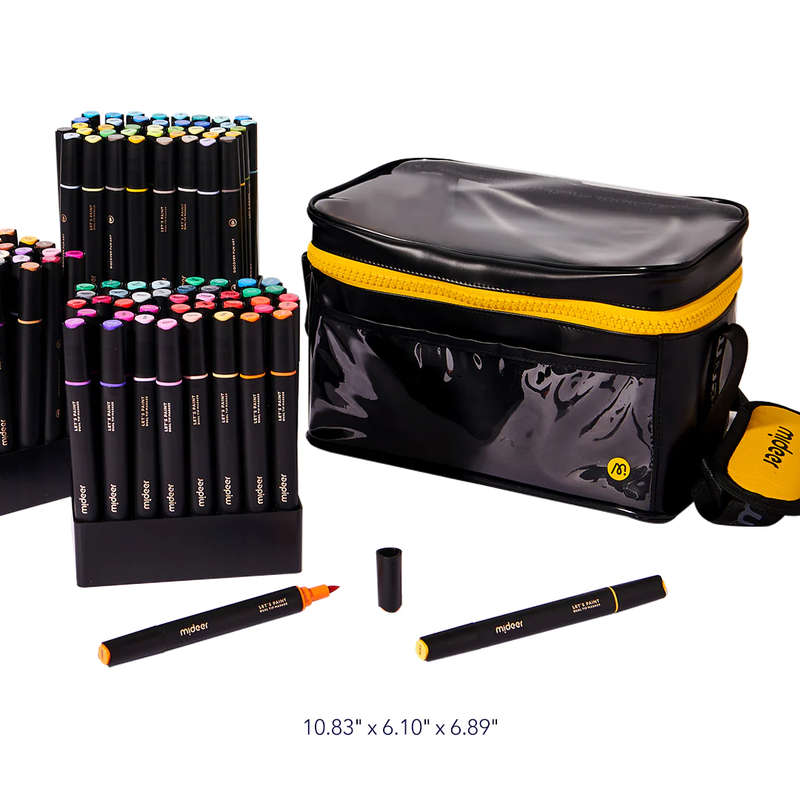 Mideer - Let's Paint - Dual Tip Oily Marker - 120 Colours With Bag