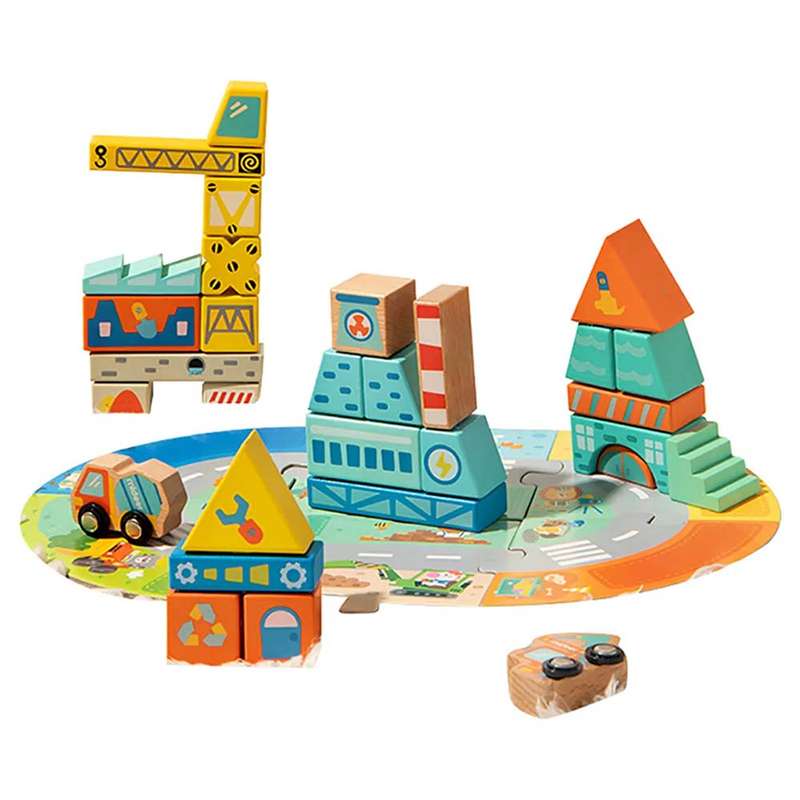 Mideer - Little Architect Wooden Blocks -37pcs