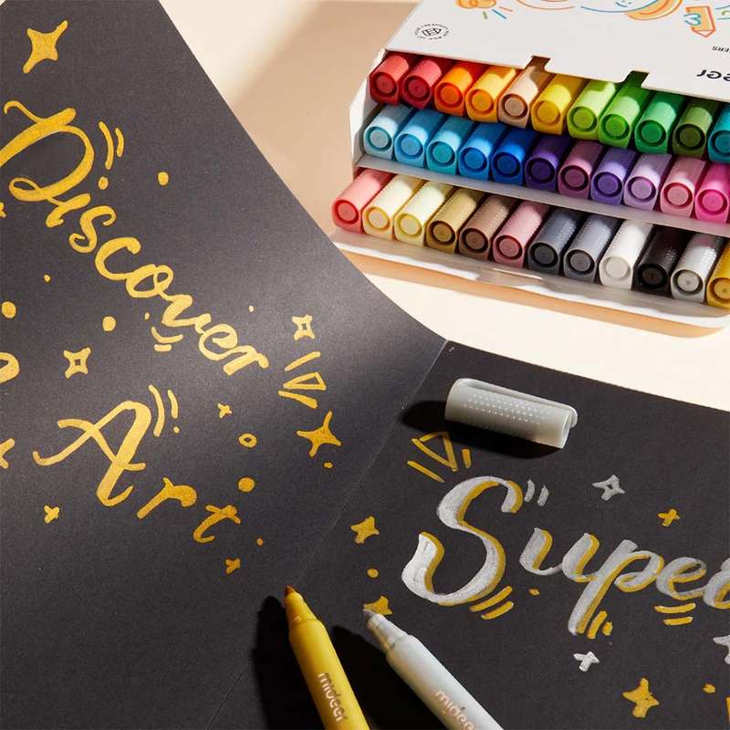 Mideer - Acrylic Markers Ultra - Round Nib - 12 Colours