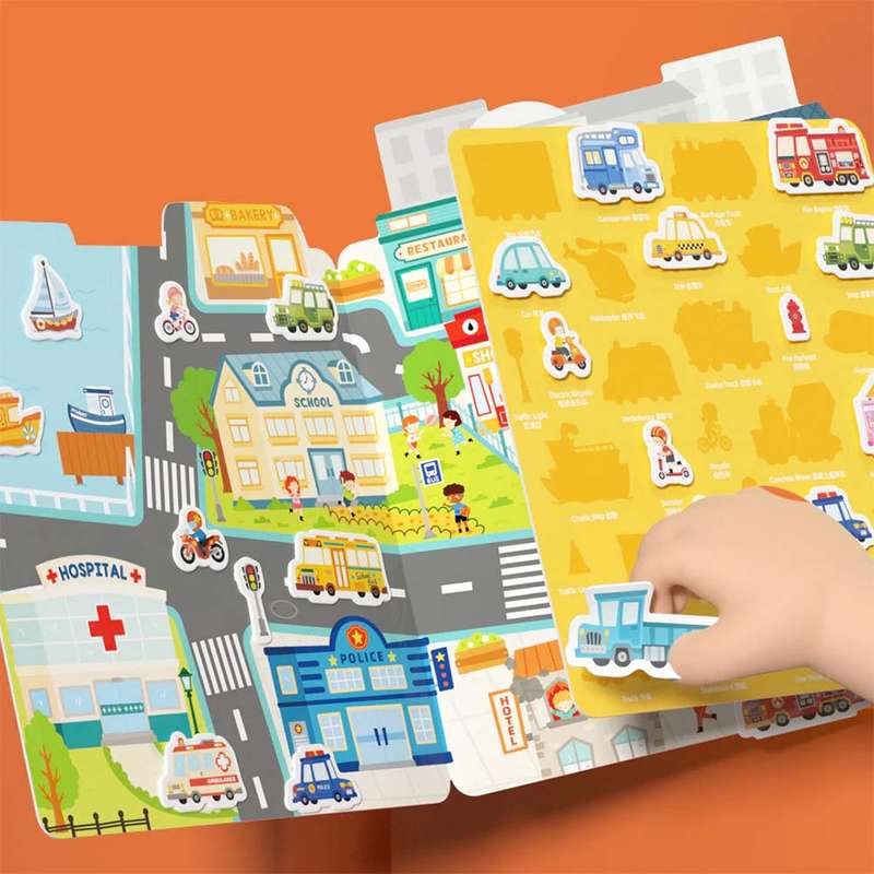 Mideer - Reusable Jelly Sticker Set The Bustling Traffic