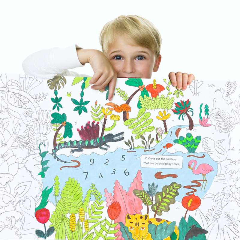 Mideer - Giant Colouring Roll: Jungle - 10m