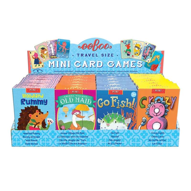 eeBoo - Mini Playing Cards - Assorted 20 Packs