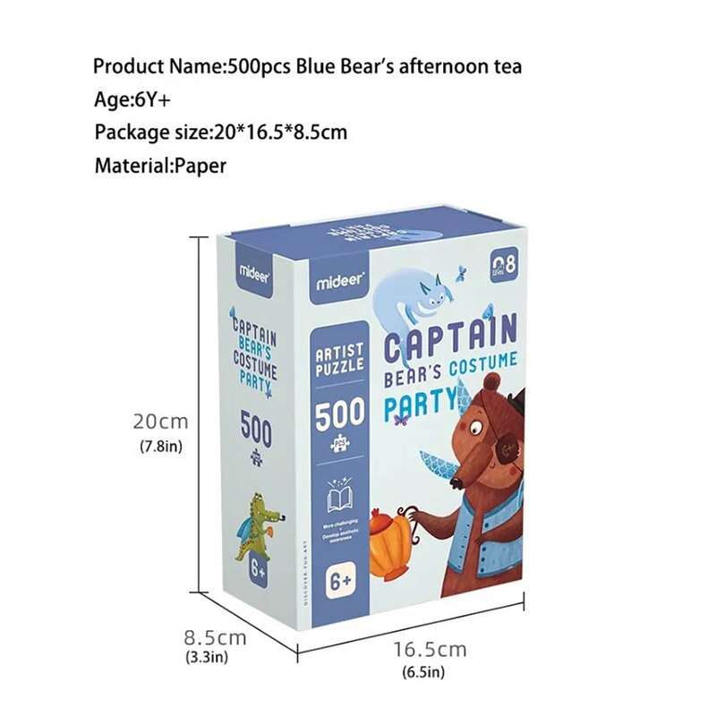 Mideer - Captain Bear's Costume Party 500 Piece Puzzle