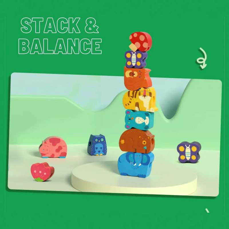 Mideer - Lacing Beads - Numbers and Animals