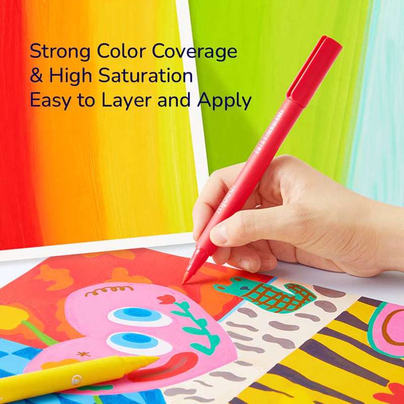 Mideer - Acrylic Markers - Ultra - Soft Nib - 12 Colours