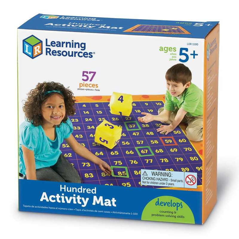 Learning Resources - Hip Hoppin' Hundred Mat Activity Set