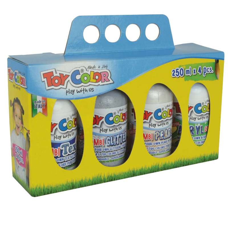 Toy Color - Combination Mix Pack - 4 Mediums - 250ml Retail Pack