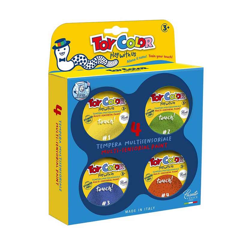 Toy Color - Set 4 Pots 180 ml Multisensorial Tempera