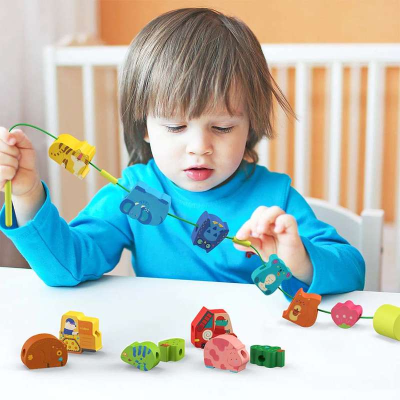 Mideer - Lacing Beads Forest Animals