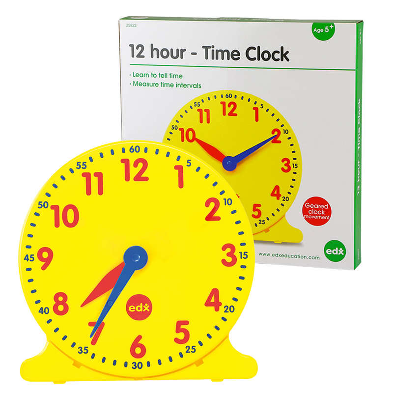 EDX Education - Clock - Geared - 12Hr Demo - 30cm - 1pcs