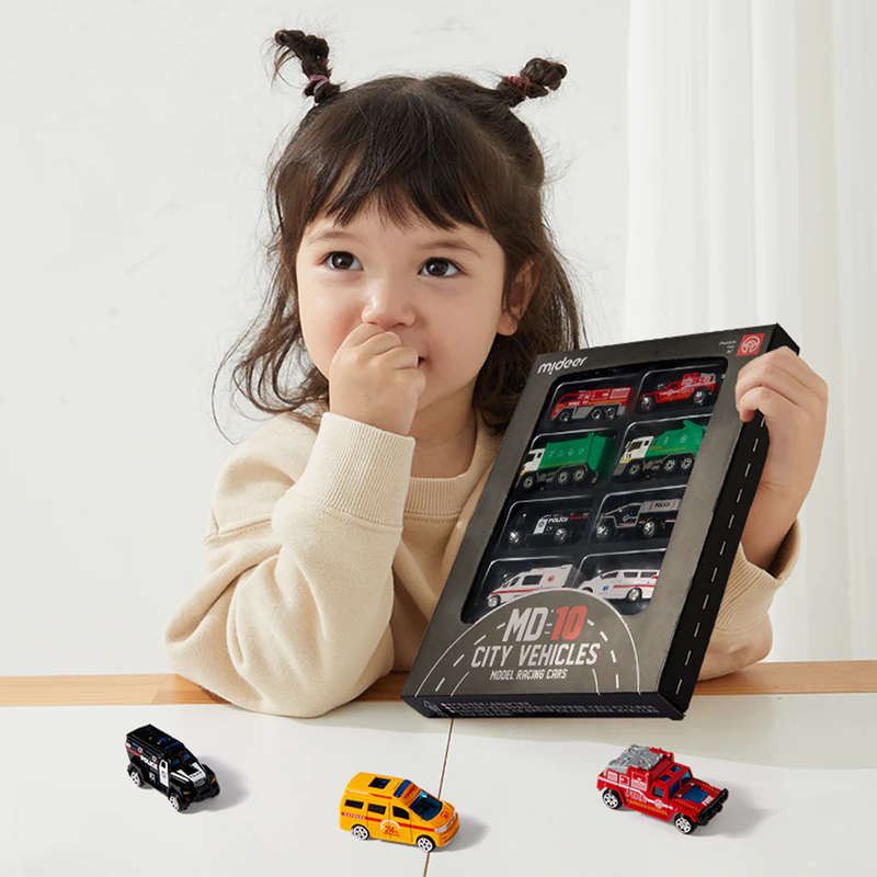 Mideer - Alloy Racing Cars - Set of 10 City Vehicles
