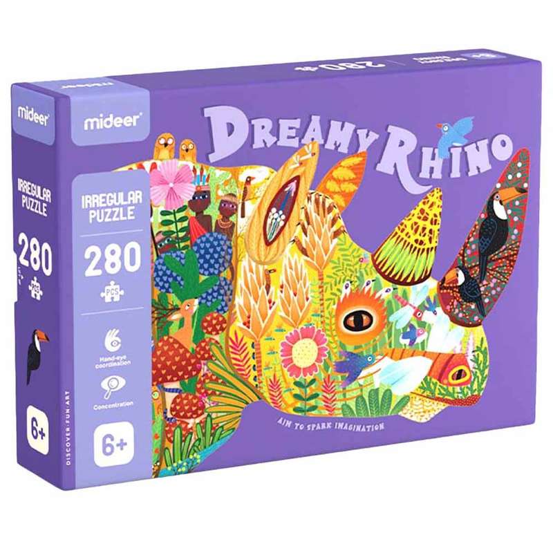 Mideer - Large Animal Shaped Puzzle Dream Rhinoceros