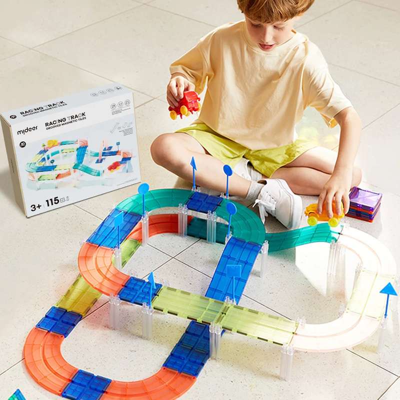 Mideer - Colourful Magnetic Tiles - 100pcs
