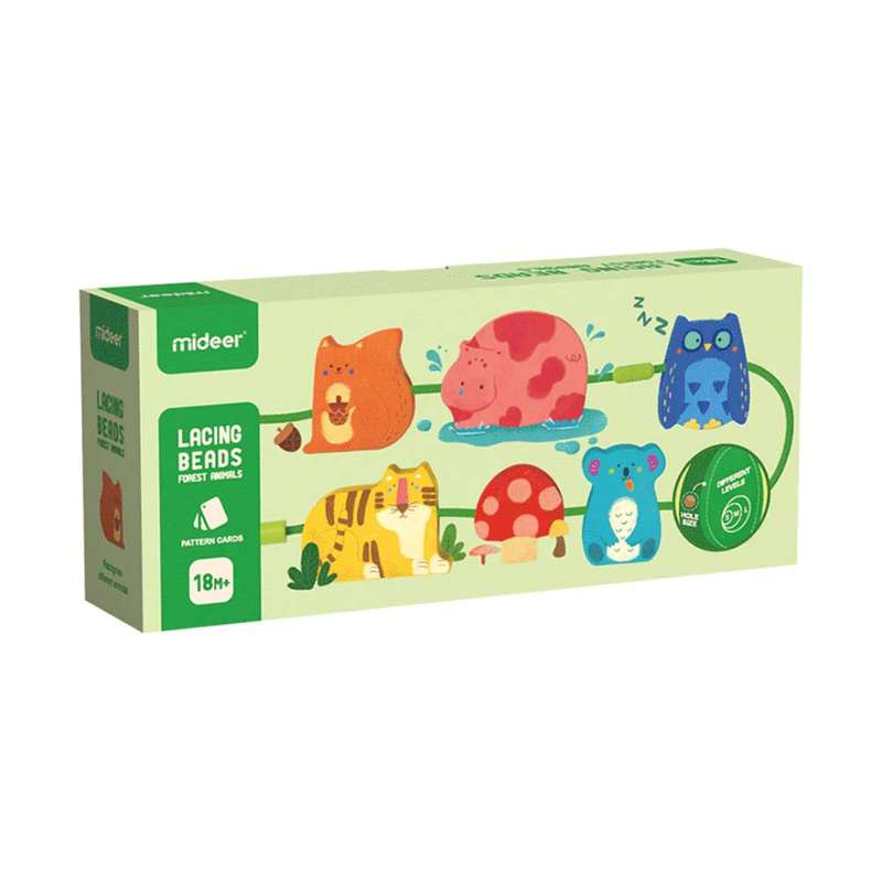 Mideer - Lacing Beads Forest Animals