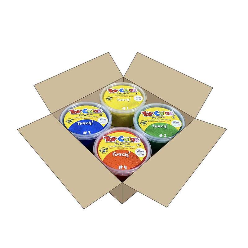 Toy Color - School Set Multisensorial Tempera 4 x 180 ml