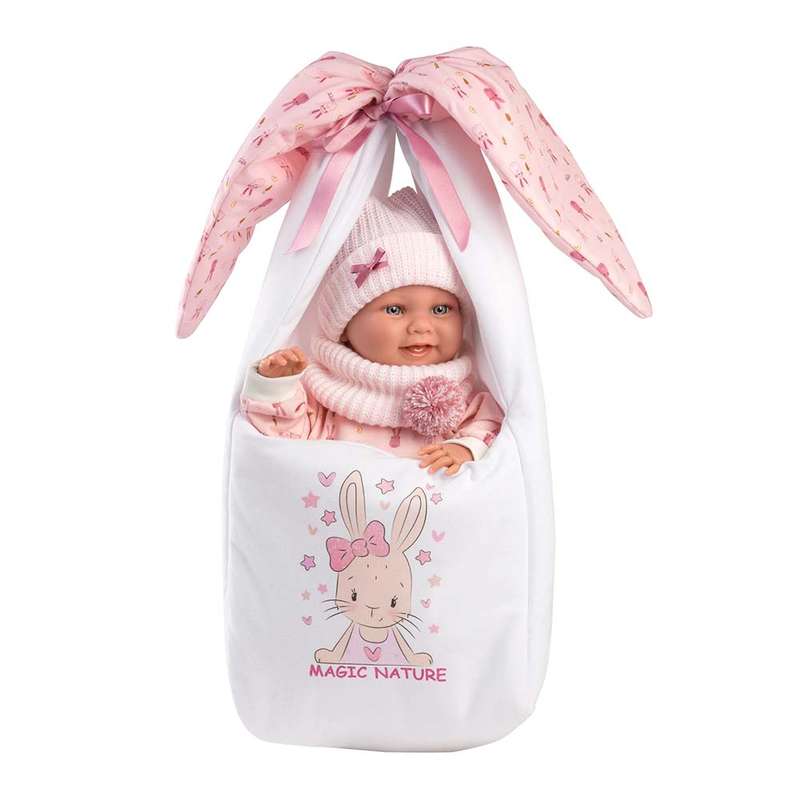 Llorens - Baby Girl Doll with Clothing & Accessories: Nica with Newborn Baby Carrier - 40cm