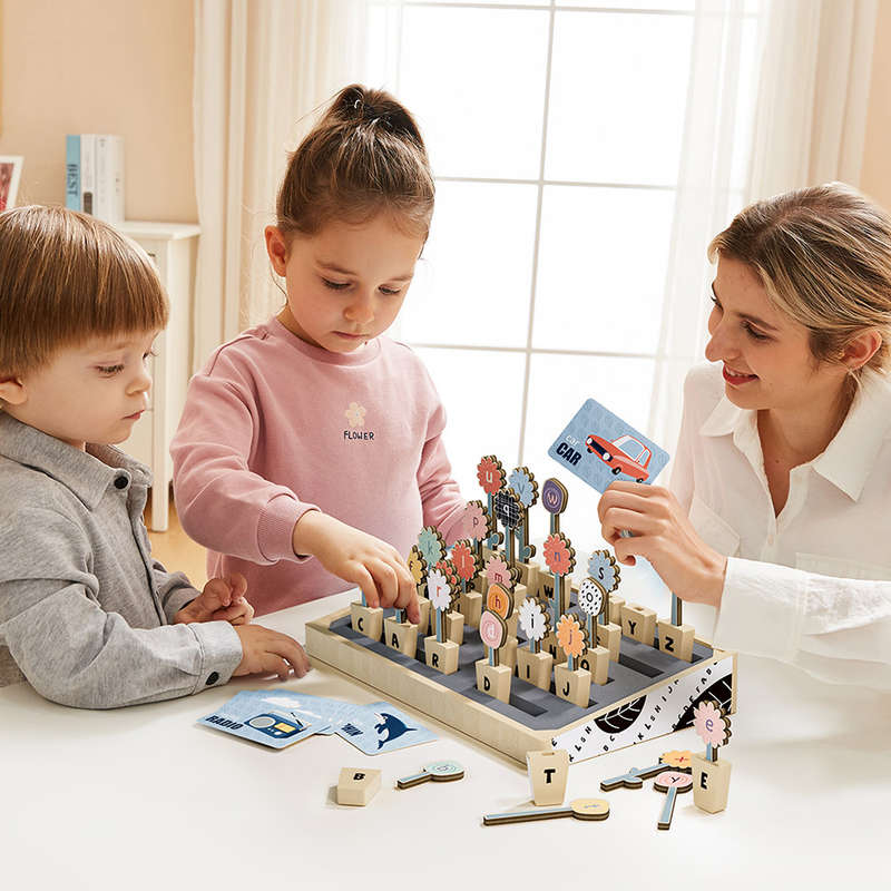 TopBright - ABC Flowers Spelling & Vocabulary Game with Activity Cards