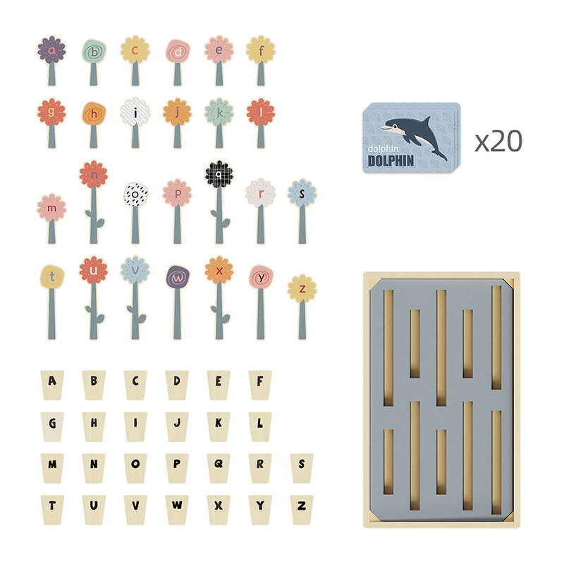 TopBright - ABC Flowers Spelling & Vocabulary Game with Activity Cards
