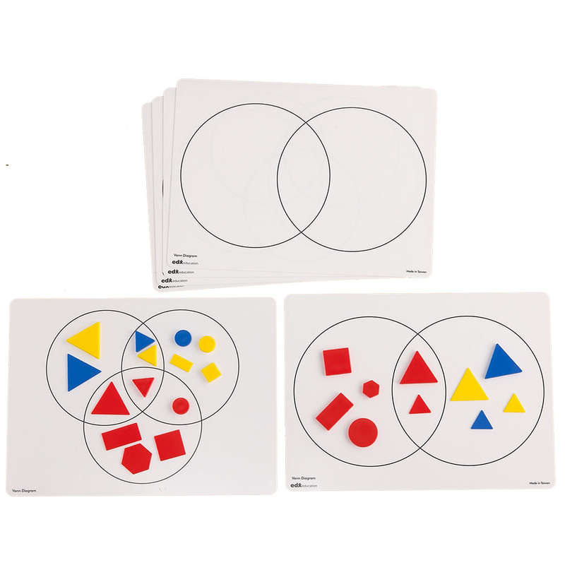EDX Education - Dry Erase Boards - Venn Diagram - Set of 30