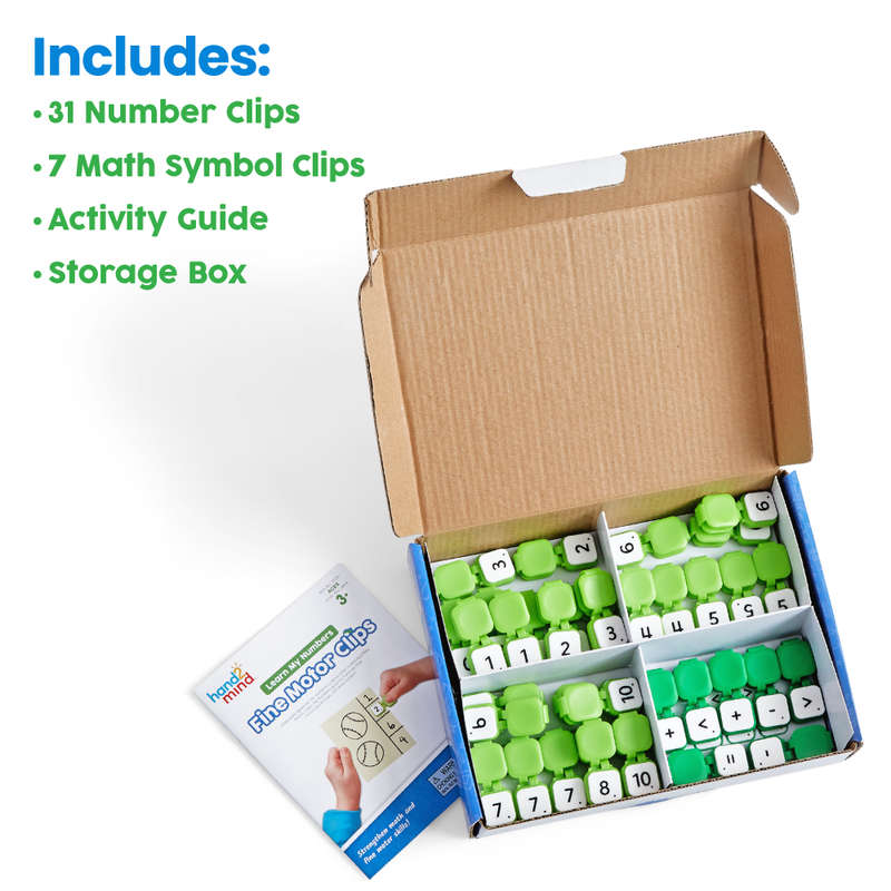 Greenbean Mathematics - Learn My Numbers Fine Motor Clips