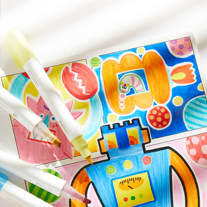 Mideer - Translucent Dual Tip Markers 6 Colours