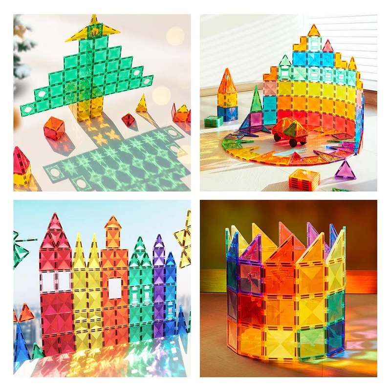 Mideer - Colourful Magnetic Tiles Warm Colour - 20pcs