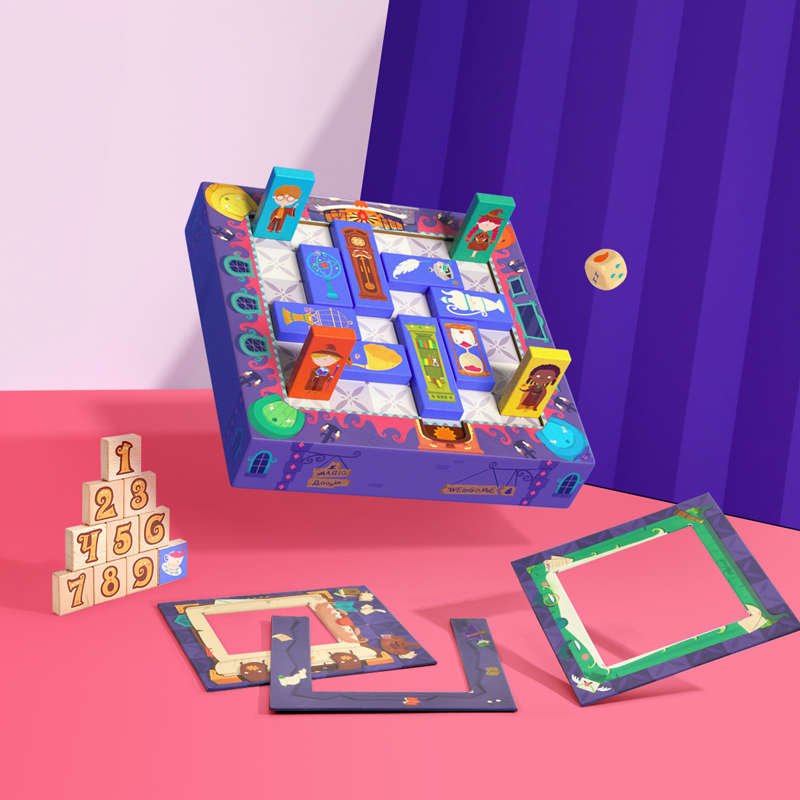 Mideer - 6 In 1 Magnetic Boardgame - Challenge The Magic House