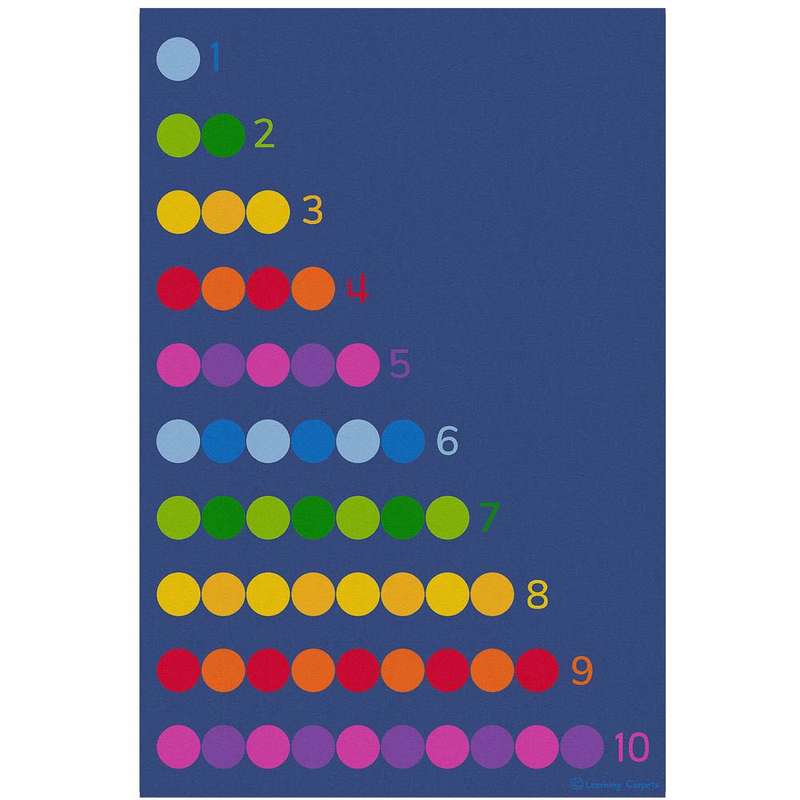 Learning Carpets - Counting Colour Dots - Rectangle - 274 x 183 cm