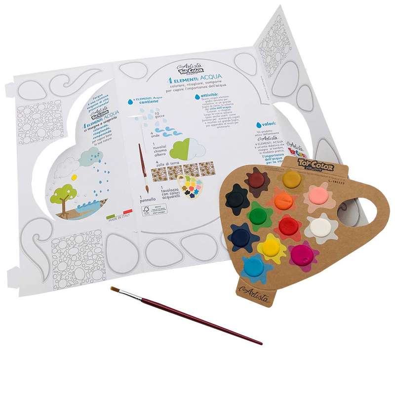 Toy Color - L'Artista - Acqua - The Water Cycle + 12 WaterColour Pallets