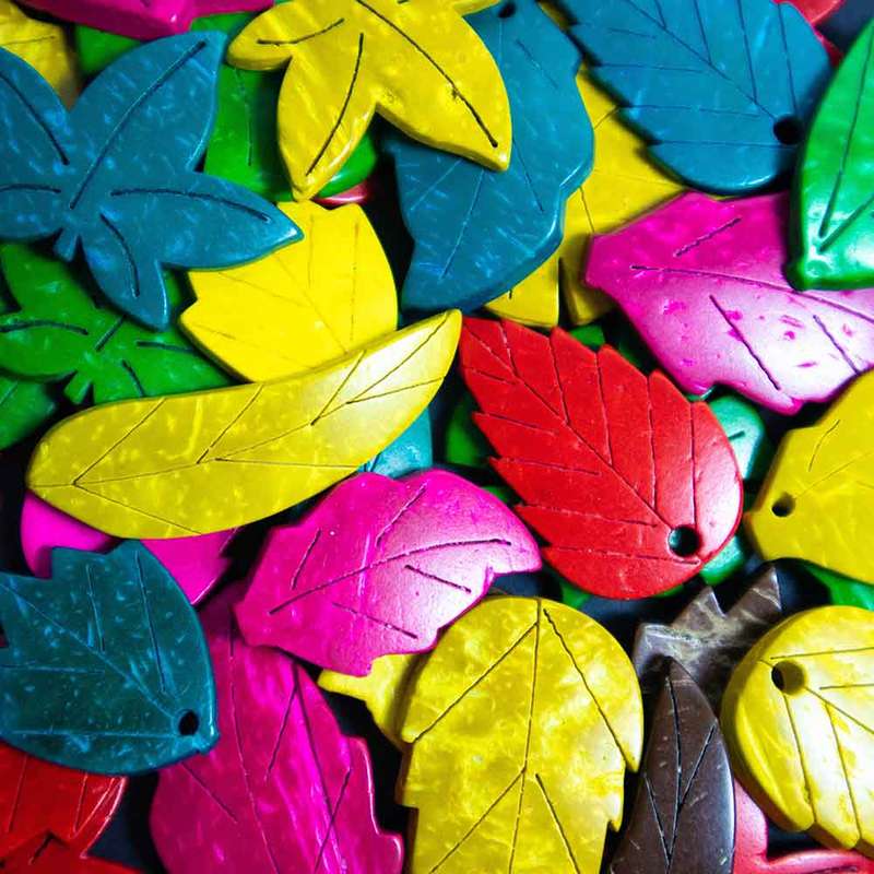 Anthony Peters - Multi - Coloured Coconut Shell Leaves: 150g