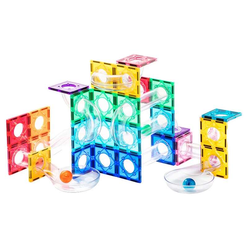 Mideer - Colourful Magnetic Tiles Marble Run - 100pcs